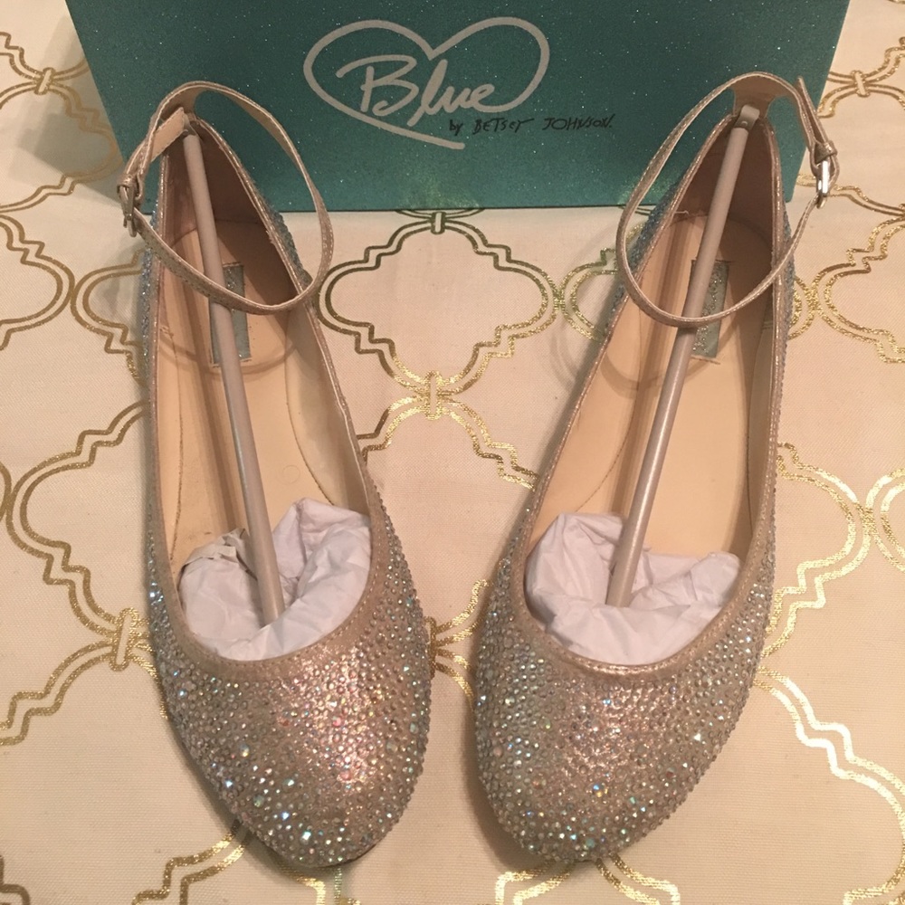 Blue by Betsy Johnson joy flats size 9.5